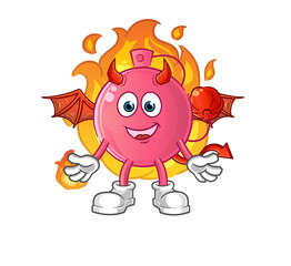 perfume demon with wings character. cartoon mascot vector