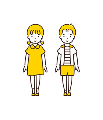 子供のイラスト 男の子と女の子 