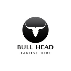 bull head horn icon template