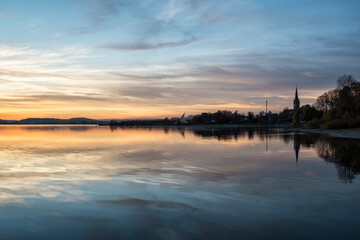 Abendstimmung am Bodensee bei Radolfzell