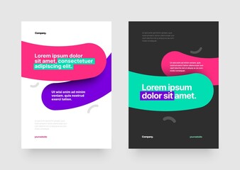 Simple vector layout template with abstract shapes for events, companies or any business related.