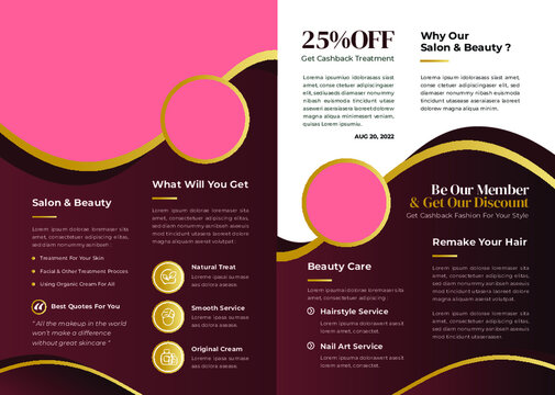Salon & Beauty Care Bifold Brochure