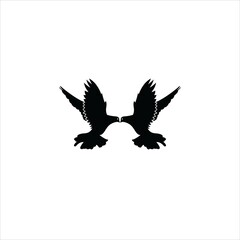 pigeon logo vector template marriage