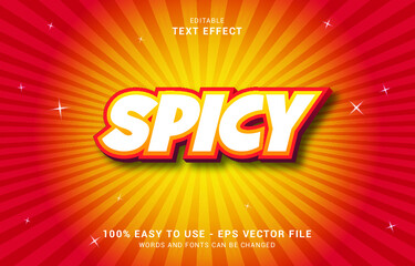 editable text effect, Hot Spicy style