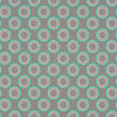 Round wheels vector seamless repeat pattern print background
