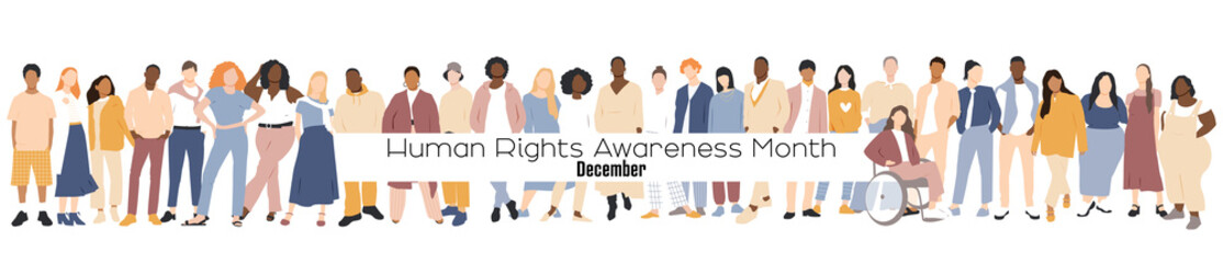 Obraz premium Human Rights Awareness Month banner.