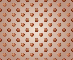 Sweet banner for Valentines Day, delicious background pattern, vector illustration 10eps