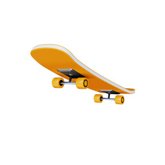 3d render skate board perspective view