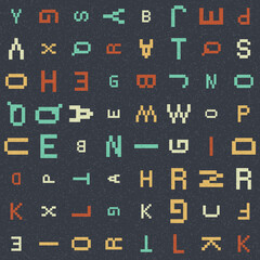 Abstract Geometric Pattern generative computational art illustration