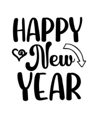Fototapeta na wymiar New year SVG bundle, New year matching family svg, New year svg, new year 2020 svg, png, jpg, eps, dxf, digital svg files, NYE svg cut files