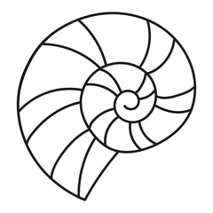 One single line drawing of beauty scallop