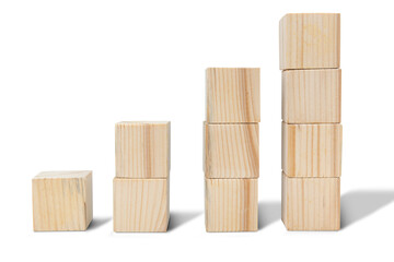 Stack of wooden block toy