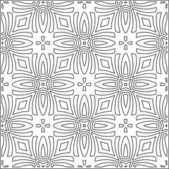 Vector pattern with symmetrical elements . Repeating geometric tiles from striped elements. black patterns.