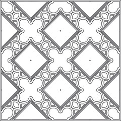 Vector pattern with symmetrical elements . Repeating geometric tiles from striped elements. black patterns.