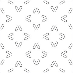 Vector pattern with symmetrical elements . Repeating geometric tiles from striped elements. black patterns.