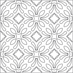 Vector pattern with symmetrical elements . Repeating geometric tiles from striped elements. black patterns.