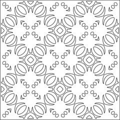 Vector pattern with symmetrical elements . Repeating geometric tiles from striped elements. black patterns.