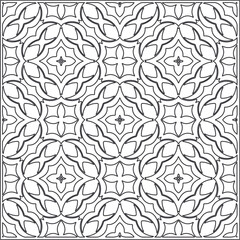Fototapeta premium Design monochrome grating pattern,black and white patterns.Repeating geometric tiles from stripe elements. black ornament.