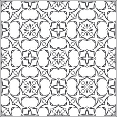 Design monochrome grating pattern,black and white patterns.Repeating geometric tiles from stripe elements. black ornament.