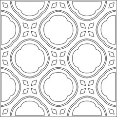 Vector geometric pattern. Repeating elements stylish background abstract ornament for wallpapers and backgrounds. Black and white pattern.