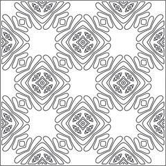 Vector geometric pattern. Repeating elements stylish background abstract ornament for wallpapers and backgrounds. Black and white pattern.
