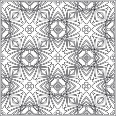 Vector geometric pattern. Repeating elements stylish background abstract ornament for wallpapers and backgrounds. Black and white pattern.