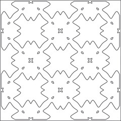 Vector geometric pattern. Repeating elements stylish background abstract ornament for wallpapers and backgrounds. Black and white pattern.
