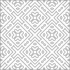 Vector geometric pattern. Repeating elements stylish background abstract ornament for wallpapers and backgrounds. Black and white pattern.