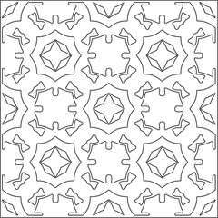 Vector geometric pattern. Repeating elements stylish background abstract ornament for wallpapers and backgrounds. Black and white pattern.