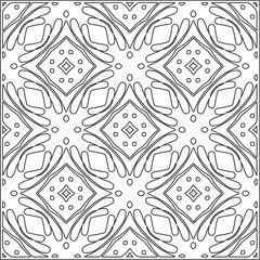 floral pattern background.Repeating geometric pattern from striped elements.  Black pattern. 