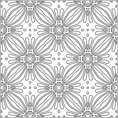 floral pattern background.Repeating geometric pattern from striped elements.  Black pattern. 