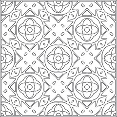 floral pattern background.Repeating geometric pattern from striped elements.  Black pattern. 