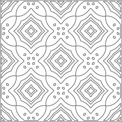 floral pattern background.Repeating geometric pattern from striped elements.  Black pattern. 