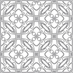 floral pattern background.Repeating geometric pattern from striped elements.  Black pattern. 