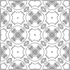 floral pattern background.Repeating geometric pattern from striped elements.  Black pattern. 