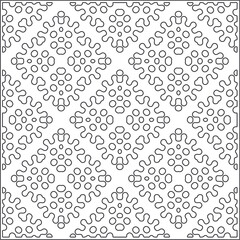 floral pattern background.Repeating geometric pattern from striped elements.  Black pattern. 