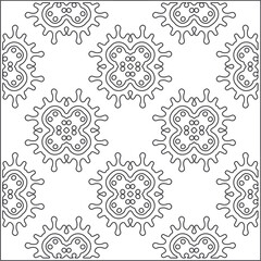 Fototapeta na wymiar floral pattern background.Repeating geometric pattern from striped elements. Black pattern. 