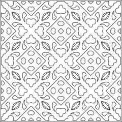 floral pattern background.Repeating geometric pattern from striped elements.  Black pattern. 