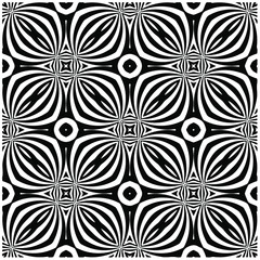 Seamless vector pattern in geometric ornamental style. Black  pattern.Design element for prints, backgrounds, template, web pages and textile pattern. Geometric art.