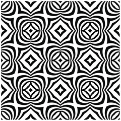 Seamless vector pattern in geometric ornamental style. Black  pattern.Design element for prints, backgrounds, template, web pages and textile pattern. Geometric art.