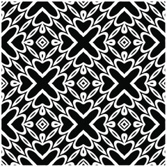 Seamless vector pattern in geometric ornamental style. Black  pattern.Design element for prints, backgrounds, template, web pages and textile pattern. Geometric art.