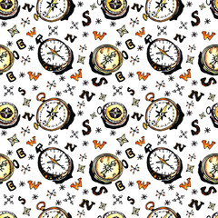 illustration compass direction north south east west