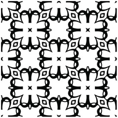 Seamless vector pattern in geometric ornamental style. Black  pattern.Design element for prints, backgrounds, template, web pages and textile pattern. Geometric art.