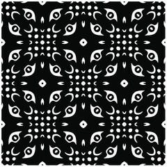 Seamless vector pattern in geometric ornamental style. Black  pattern.Design element for prints, backgrounds, template, web pages and textile pattern. Geometric art.