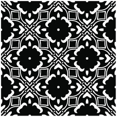 Seamless vector pattern in geometric ornamental style. Black  pattern.Design element for prints, backgrounds, template, web pages and textile pattern. Geometric art.