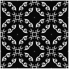 Seamless vector pattern in geometric ornamental style. Black  pattern.Design element for prints, backgrounds, template, web pages and textile pattern. Geometric art.