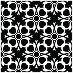 Seamless vector pattern in geometric ornamental style. Black  pattern.Design element for prints, backgrounds, template, web pages and textile pattern. Geometric art.