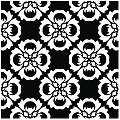 Seamless vector pattern in geometric ornamental style. Black  pattern.Design element for prints, backgrounds, template, web pages and textile pattern. Geometric art.