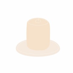 Wax candle. Cartoon vector illustration