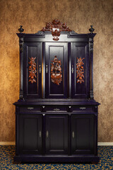 antique furniture in the dark